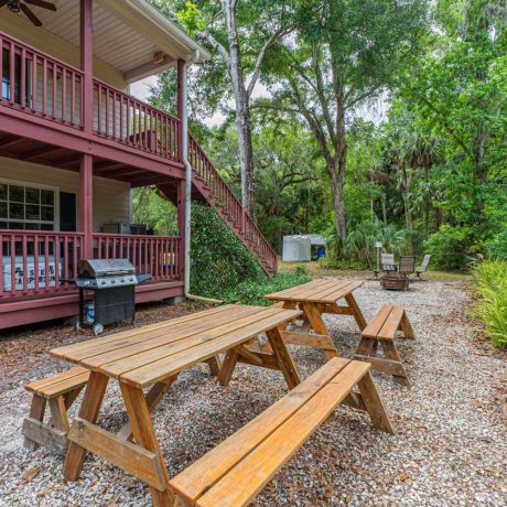 patio area of Chassahowitzka Hotel